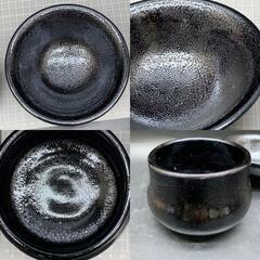 L340　2点おまとめ　中国博山窯造　油滴天目茶碗　茶道具　茶碗　黒　ブラックの画像