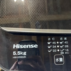 【洗濯機】Hisense HW-G55E2K 2022年製　9-832の画像