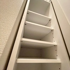 姿見付きスリム靴箱(白)の画像
