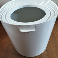 【受付終了】アイリスオーヤマ 上から猫トイレ アイボリー【美品】タダですの画像