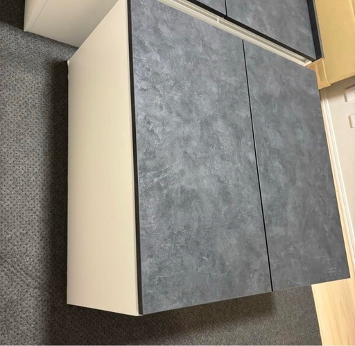 【新品未使用】LIXIL ノクト 吊戸収納 ブラックスタッコ 幅90・70cm 高さ70cm 2台セット 引取限定（三重県津市）
