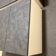 【新品未使用】LIXIL ノクト 吊戸収納 ブラックスタッコ 幅90・70cm 高さ70cm 2台セット 引取限定（三重県津市）の画像