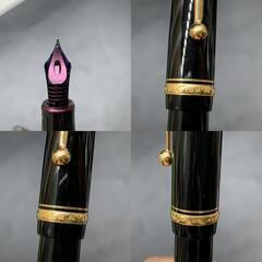 M309　PILOT　パイロット 万年筆 カスタム74 ペン先14K 14金　585 ５M ブラック軸　筆記未確認　中古の画像