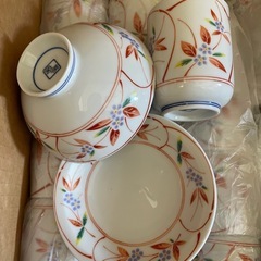 【新品未使用】湯呑み、小皿、お茶碗（全部セット）の画像