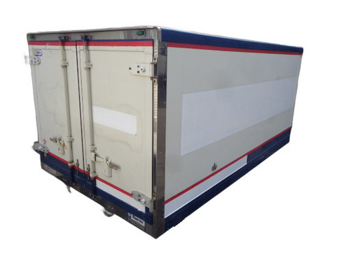 【10月限定処分価格】トラックコンテナ 箱 3200x1830x1500 アルミバン 冷凍冷蔵 保冷 倉庫 物置 ガレージ コンテナハウス 愛媛より