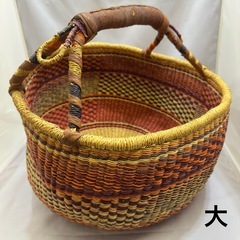 アフリカの手作りバスケット大中小
3個組の画像