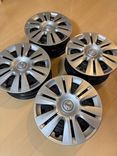 「受け渡し予定者決定」(美品)日産セレナC26純正15インチ スチールホイール4本