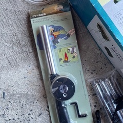 新品保管品　ハイスタンドバーベキューコンロ＋火おこし用パワー送風機の画像