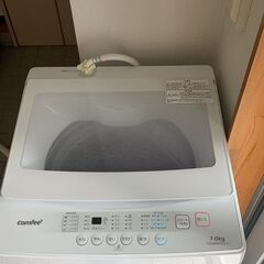 COMFEE' 洗濯機 7kg 一人暮らし 1-3人用 全自動洗濯機 ステンレス槽 風乾燥 予約機能の画像