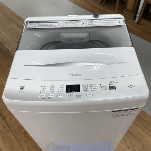 R488 ☀️ 2024年製の美品♪ Haier 洗濯機（洗濯4.5㎏) JW-U45EA ⭐ 動作確認済 ⭐ クリーニング済