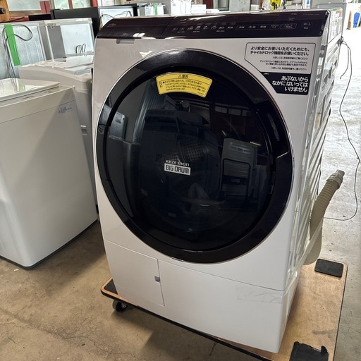 【富山市内限定！配送設置無料！】【美品】日立 ビッグドラム ドラム式洗濯乾燥機 11Kg 左開き BD-SX110F 2021年式ヒートリサイクル 風アイロン