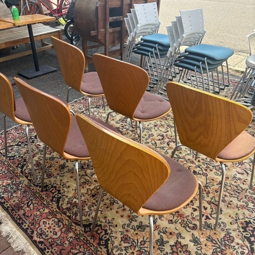 6脚セット　セブンチェア風　ダイニングチェア　北欧家具　ミッドセンチュリー