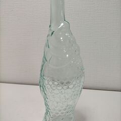 FERRIリキュール瓶と魚型ガラスボトル 2本セット 花瓶 インテリア ディスプレイ コレクション　251008-4Aの画像