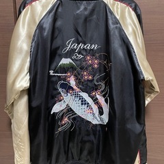スカジャン　鯉　4Ｌ　中古品の画像