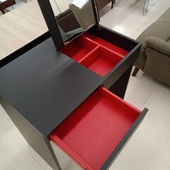リユースのサカイ栃木店★ジモティ割あり★  ドレッサー 黒 W70.5×D42×H78 クリーニング済み TC10992の画像