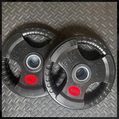 バーベルプレート［10kg×2］ラバーオリンピックシャフトΦ50mm の画像