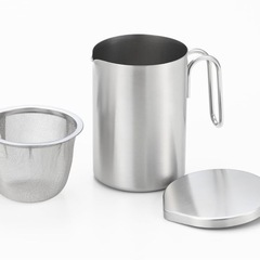 【日本製】 オイルポット380ml ストレーナー付き 蓋付き の画像