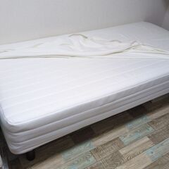 無印脚付きマットレス　ブラウン26センチ脚の画像