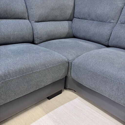  25087  ゆったりコーナーソファ　Ｌ字ソファ NITORI   ◆大阪市内・東大阪市他 6,000円以上ご購入で無料配達いたしま