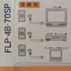 アンテナケーブル7m F端子⇔F端子L型の画像