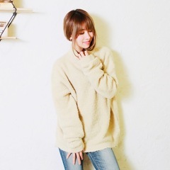 新品未使用 WESTSEA ニット ベージュ Mサイズ 男女兼用 ゆったり 秋冬の画像