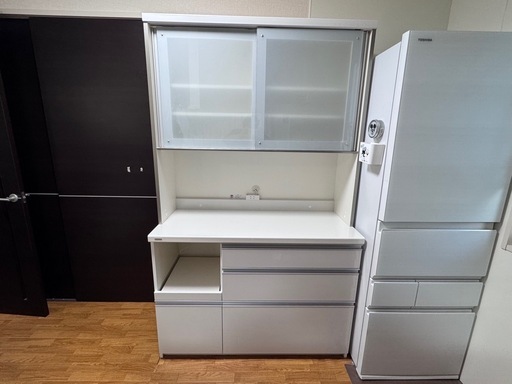 パモウナ　食器棚　ホワイト　LF-1200R