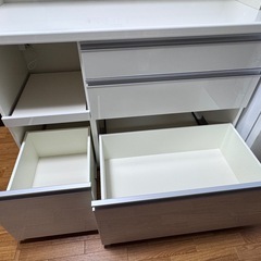 パモウナ　食器棚　ホワイト　LF-1200Rの画像