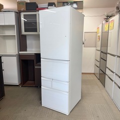 【超美品‼️】東芝 2020年製 411Lノンフロン冷凍冷蔵庫 ベジータ 自動製氷 高級ガラスドア タッチオープン グランホワイト♪の画像