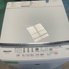 020中古 洗濯機 ハイセンス 4.5kg コンパクト 予約機能 HW-G45E4KW 
2016年製の画像