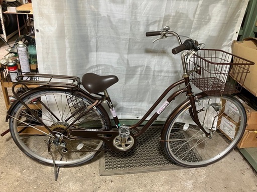 【27インチ ファミリーサイクル オートライト/６段変速】すぐお乗り頂けます！整備済！一部地域送料無料！