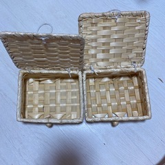 竹製小物入れ2つの画像