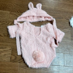 ニューボーンフォトセット　うさぎ　ドレス　新生児の画像