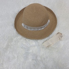 Little＆More　ストローハット　麦わら帽子　レディース　フリーサイズの画像