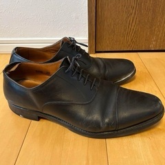 SCOTCH GRAIN ブラックレザーシューズ　28cm EEEの画像