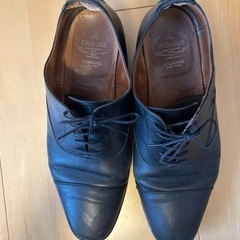 SCOTCH GRAIN ブラックレザーシューズ　28cm EEEの画像