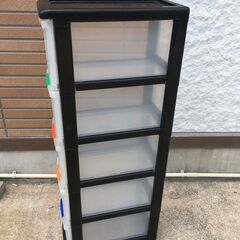 JM20334S)5段収納ケース capaty 幅：約22cm 高さ：約101cm 奥行：約42cm 中古品【取りに来られる方限定】の画像