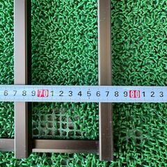 アルミ製　面格子　ブラウン　58㎝×78㎝×2㎝の画像