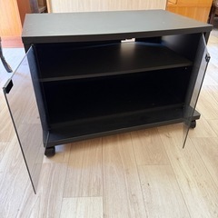 レトロ　テレビ台　ガラス戸　キャスター付の画像