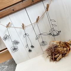 ハンドメイド＊ワイヤークラフト ドライフラワーの画像