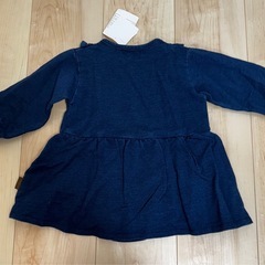 【未使用】80 ベビー服 デニム風ワンピースの画像