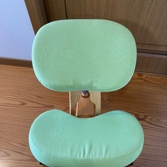 キッズ用プロポーションチェア　学習用椅子　バランスチェア　調整用パッド付き　ライムカラーの画像