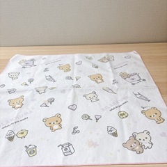 🧸🍽リラックマのランチナフキン&給食袋、コップ袋2点&トトロとコンビのコップ2点set!!中古美品の画像