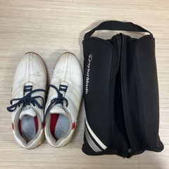ゴルフシューズ25センチCallawayキャロウェイJVM706-16 シューズバッグおまけセットの画像