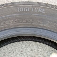 在庫入れ替え特価品　工賃込み２０２２年製ダンロップ夏タイヤ１５５／６５Ｒ１４　４本セットの画像