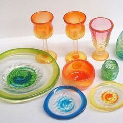ミニチュア リーメント 夢見る食器コレクション 4種 琉球 和ガラス 江戸切り子 アメリカンキッチン 他　食器　おもちゃ　☆ PayPay(ペイペイ)決済可能 ☆ 札幌市 豊平区 平岸 平岸店の画像