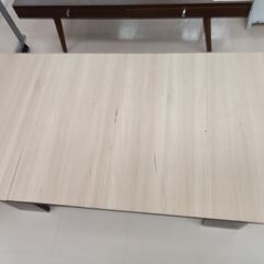 リユースのサカイ栃木店★ジモティ割あり★  ローテーブル ブラック/ガラス W120×D59.5×H41.5 クリーニング済み TC10994の画像