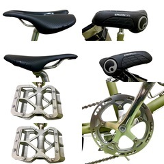 カスタム仕様【RITEWAY ライトウェイ GLACIER グレイシア マットカーキ 20インチ ミニベロ】自転車 ロードバイク仕様 2024年の画像