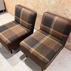 ソファー２人掛け（1台×２）　ブラウン　取りにきてくださる方限定の画像