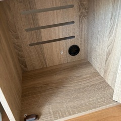 キューブボックス カラーボックス スタッキングボックス 収納 組み合わせ 積み重ね コード穴付きオークの画像