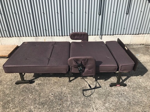 ATEX アテックス 電動 介護用リクライニングベッド　AX-B635EW ブラウン